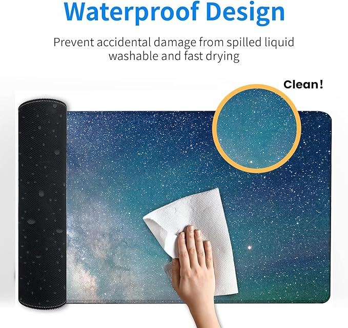 Green Weed Plant Gaming Mouse Pad,12x31.5in Non-Slip Rubber Botanical Desk Mat,Large Extended Cosmic Mystical Leaf Mousepad for Office Home Laptop,Mice Pads Gifts,Game Lover Deskmat Decor