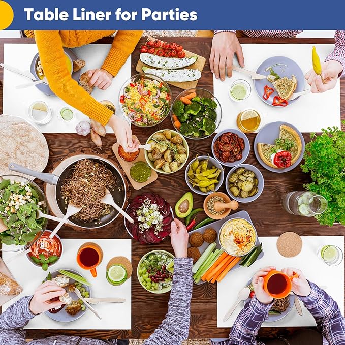 Vanhench White Wrapping Paper 17.5"x1200"(100'), White Easel Painting Drawing Paper Roll Kids Art Supplies, Chart Poster Bulletin Board, Floor Covering Arts Crafts Gift Wrap 80GSM 55LB