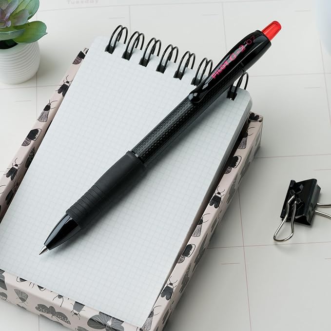 PILOT, G2 Edge Red Premium Gel Roller Pens, Sensory Writing Experience, 12ct box, Fine Point 0.7 mm