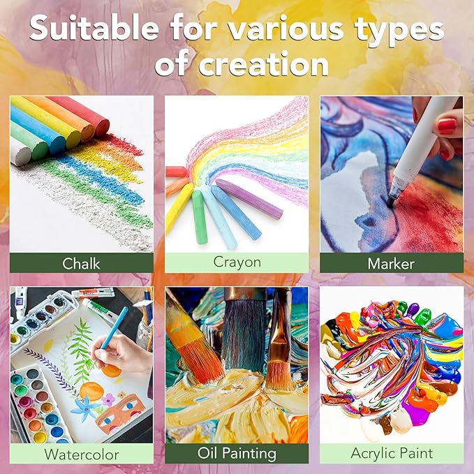 ESRICH 8x10 Canvas for Painting, 8x10 Inch Value Pack of 106, Canvas Boards for Painting, Painting Canvas for Adult & Kids-Cotton Primed Blank Canvas Panels for Oil, Watercolor, Acrylic, Tempera.