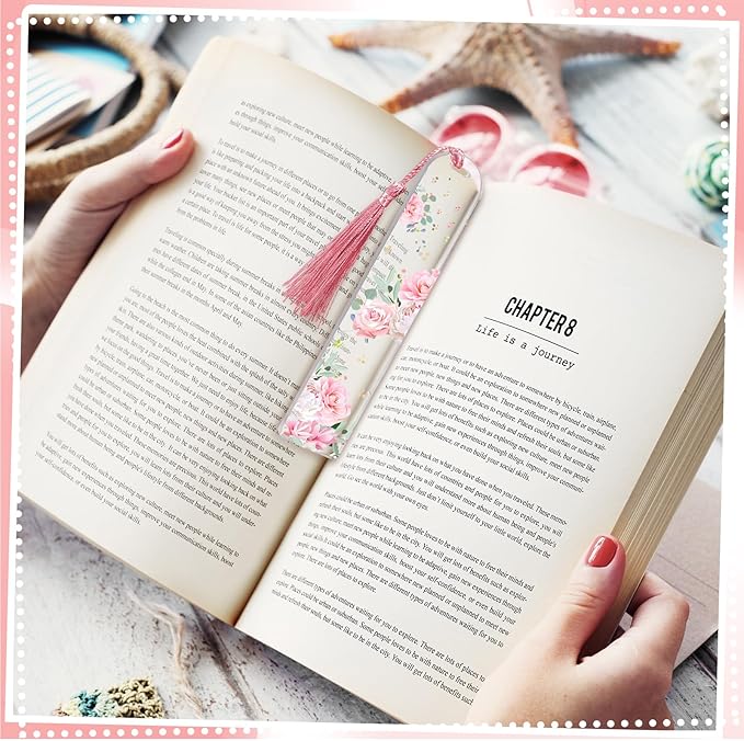 30 Pieces Acrylic Bookmark Blanks(3mm Thick), Clear Acrylic Bookmarks with 30PcsTassels, 3 Rolls Chiffon Silk Ribbon and 30 Packaging Bags, Transparent DIY Bookmarks for Reading Lover Crafts Present