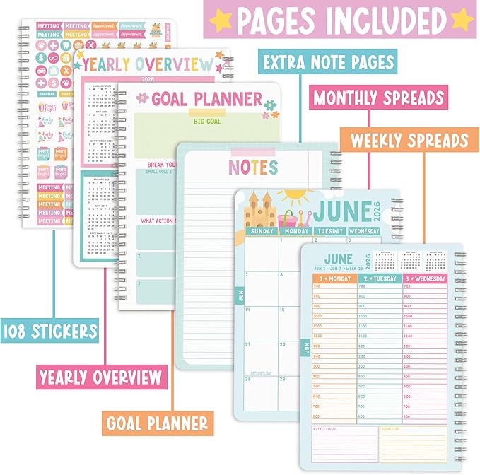 Weekly Appointment Book 2026-2027 - Hourly Appointment Book, Vertical Weekly Planner 2026-2027, Monthly Schedule Books, Kraft Daily Planner With Hourly Schedule