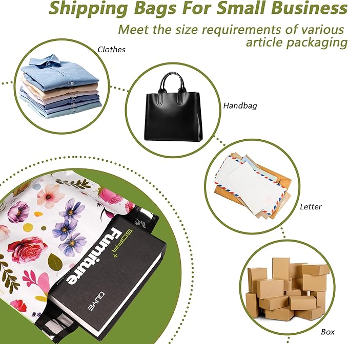 Poly Mailers 10x13 Inch 25 Pcs - Bud Printed Shipping Bags, 2.4mil Thickness, Waterproof and Tear Resistant Mailing Envelopes, Self-Sealing Packaging Bags for Small Business