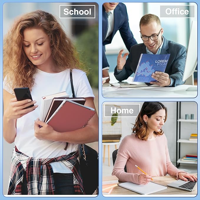 Ndsox 100 Pack Clear Binding Covers 8 Mil Polycover Report Cover Sheets 8-1/2 x 11 Inches Letter Size for Business Presentation Document Binding, Proposals, Office Supplies, Un-Punched, Square Corners