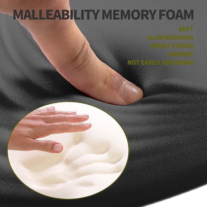 Hokafenle Ergonomic Mouse Pad Wrist Support, Terraced Slope Carpal Tunnel Wrist Pad for Mouse with Unibody Memory Foam, Wrist Rest Pain Relief Mousepad (Dark Grey, 11.8x7.9 in)