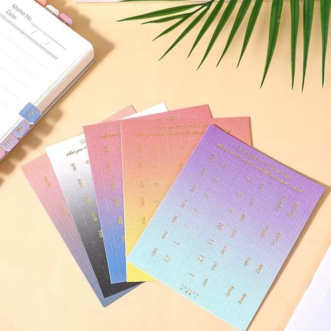 10 Sheet Monthly Tabs for Planners, Gradient Color Monthly Planner Tabs, Self-Adhesive Month Dividers Notebook Index Planner Tabs for Journal, Notebook, Agendas, Organizers, Office Supplies