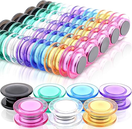 84 Pack Fridge Magnets,30MM Refrigerator Magnet, 7 Colors Colorful Locker Magnets, Strong Small Magnet for Whiteboard, Map, Kitchen, Office