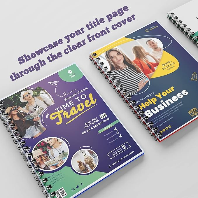 PERFORMORE 100 Pack of Binding Presentation Covers for Binding Machines, 8.5" X 11" 0.18mm Thick, Crystal Clear Plastic Report Covers for Documents Files and More