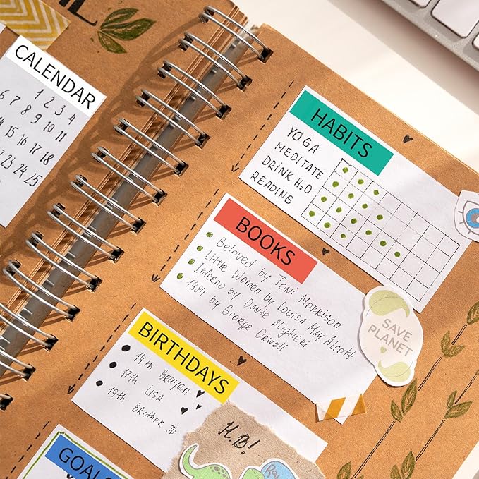 Label Maker Tape Colored Refill Compatible with Brother P-Touch Label Tape TZe 12mm 0.47 Ribbon Laminated TZ Colored Refills TZe-231 for PT-D210 D220 H110 D410 P710BT H111 1070 1880, 6-Pack