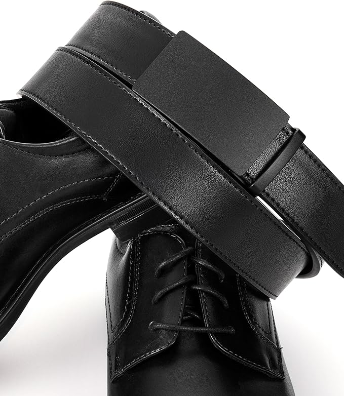 CHAOREN Mens Belt Leather Ratchet Belt - Customizable Fit, Effortless Style (35mm)