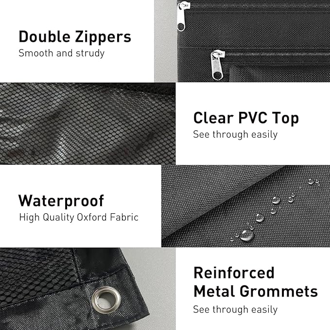 Pencil Pouch for 3 Ring Binder - 3 Hole Zipper Pen Case Bag Holder Bulk Accessories Clear Window Aesthetic Organizer Pockets (Green, 1)