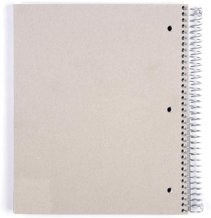 Mintra Office Durable Spiral Notebooks, 5 Subject (Green Olive, College Ruled 1pk)