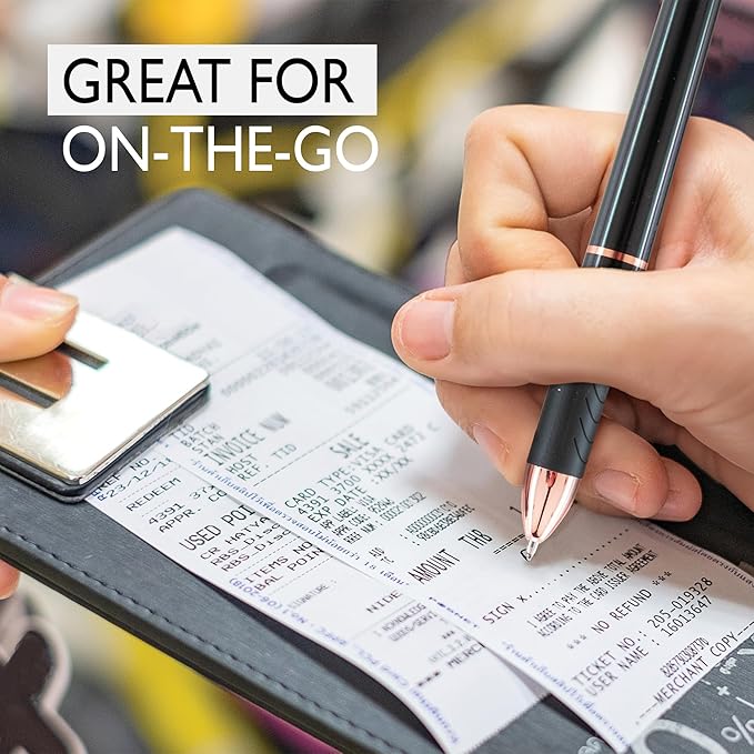 Inc. Magna Tank Gel Pen - Bulk 0.7-mm Medium-Point Roller Pens with Comfort Grip for School, Office, Writing, and Journaling, 12 Count Pack, Black Ink