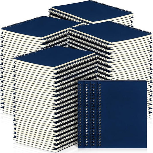 Yahenda 72 Pcs Spiral Notebook Bulk A5 Journal Lined 8.3'' x 5.5'' Writing Composition Paper Small Notepad Subject Notebook for Students Office Business Back to School Supplies (Deep Blue)