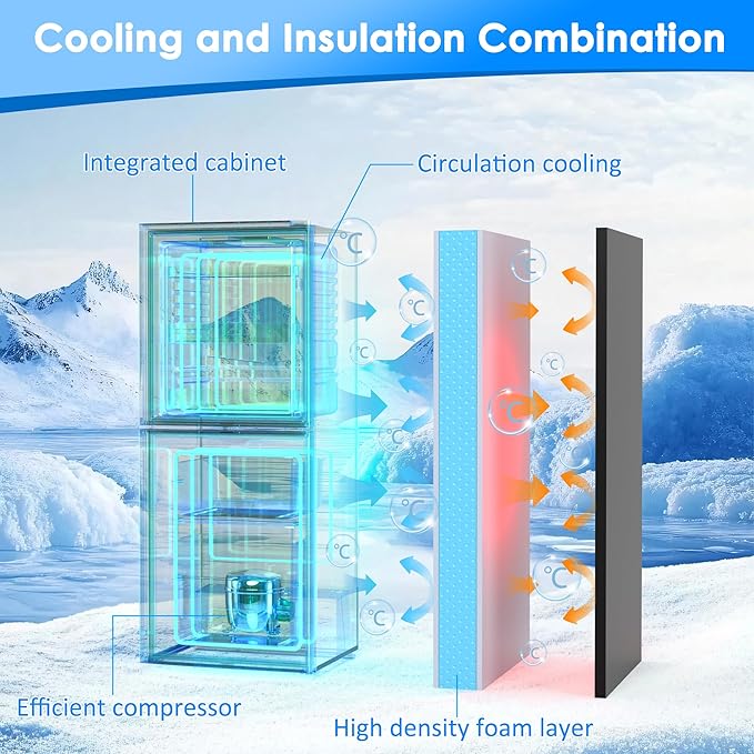 Compact Refrigerator with Freezer 4.3 Cu. Ft. 2-Door Dorm Fridge with Adjustable 7-Level Thermostat, Small Refrigerator with Freezer for Home, RV, College Dorm, Apartment, Office, Black