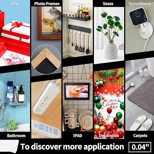 Art3d Nano Double-Sided Adhesive Tape, Multipurpose Tape for Carpet Mats/Paste Items/Photos Frames/Craft Wall Mounting