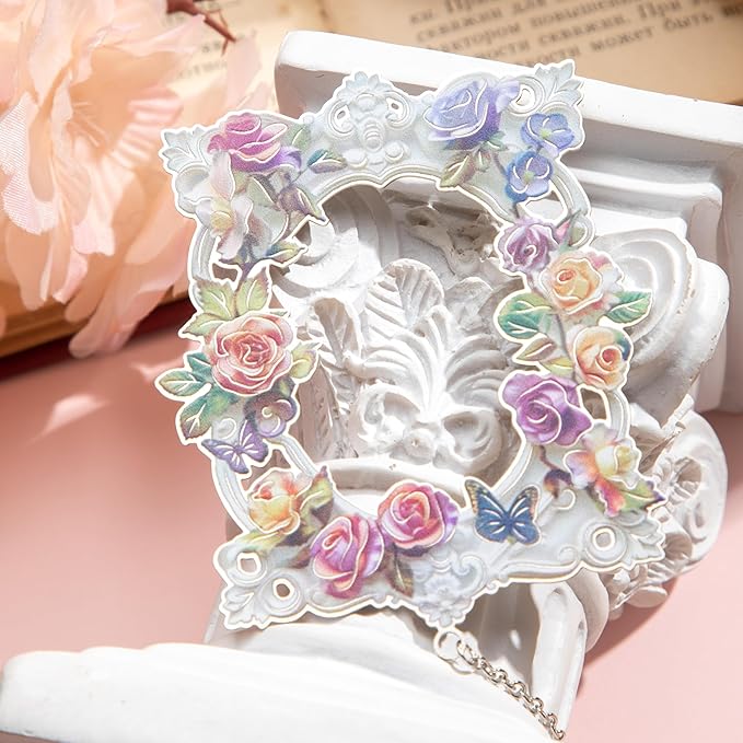 4 Pieces Metal Bookmarks for Women, Large Size Cute Hollow Bookmark Garland Flower Window Butterfly Unique Book Mark for Reading, Artistic Gift for Book Lovers Writers Readers Children Teens Men