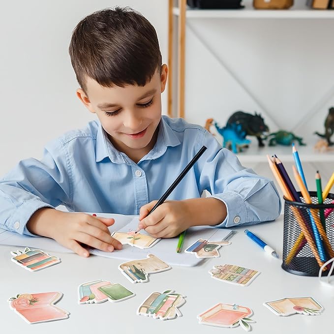 Xqumoi 30 Pack Book Lover Sticky Notes - Book Club Self Sticky Notepads Cute Writing Memo Pads for Back to School Office Supplies Teacher Appreciation Librarian Bookish Gift Birthday Party Favors