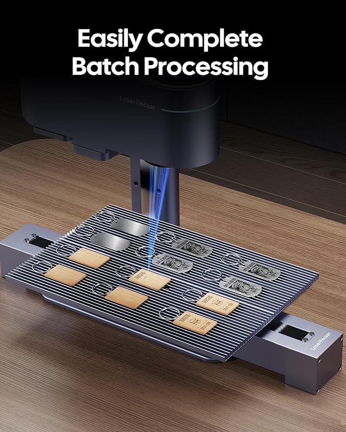 LaserPecker Slide Extension for LP4/LP5, Expand to 300x160mm Engraving Area- Pro Accessories for Batch Processing & Large Projects