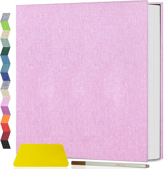 Popotop Photo Album Self Adhesive Scrapbook Album for 4x6 5x7 8x10 Pictures DIY Photo Book as Scrapbooking Supplies Kits, Birthday Gifts for Women Mom Wedding Baby Family Travel