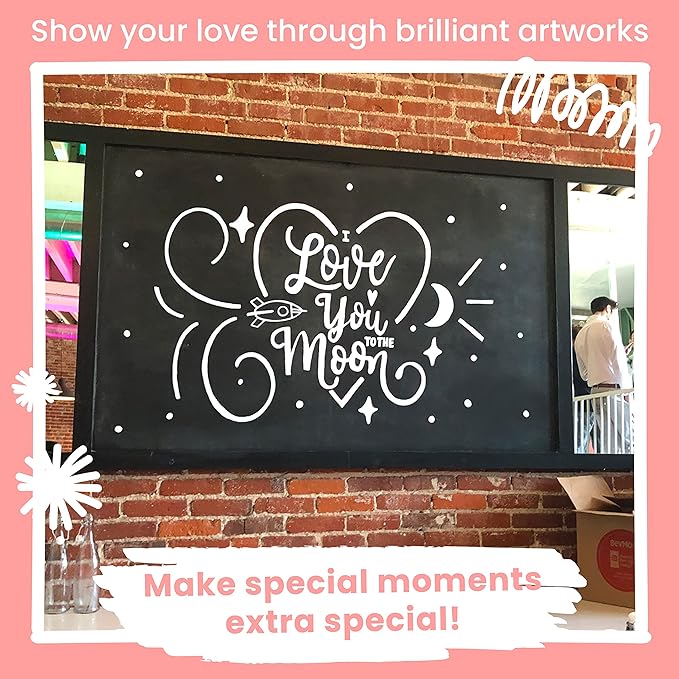 White Jumbo Chalk Markers - 15mm Window Markers | Pack of 4 White Pens - Use on Cars, Chalkboard, Whiteboard, Blackboard, Glass, Bistro | Loved by Teachers, Artists, Businesses