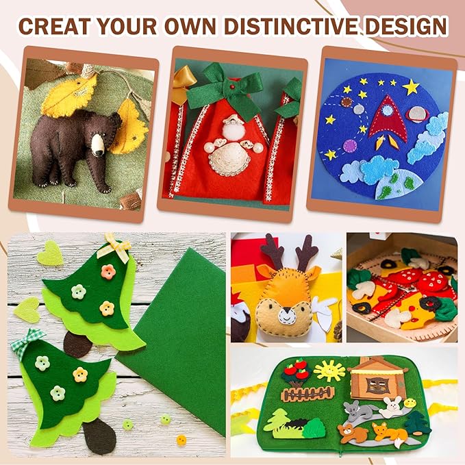 12 Rolls 8"x35"(20.5x90cm) 1.4mm Thick Soft Felt Fabric Sheet 12 Assorted Colors Felt Pack for DIY Craft Sewing Squares Nonwoven Patchwork