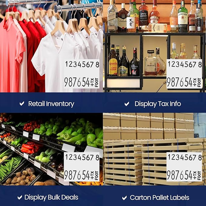 Perco White Pricing Labels for Monarch 1136 Price Gun - 8 Rolls, 14,000 Price Marking Labels