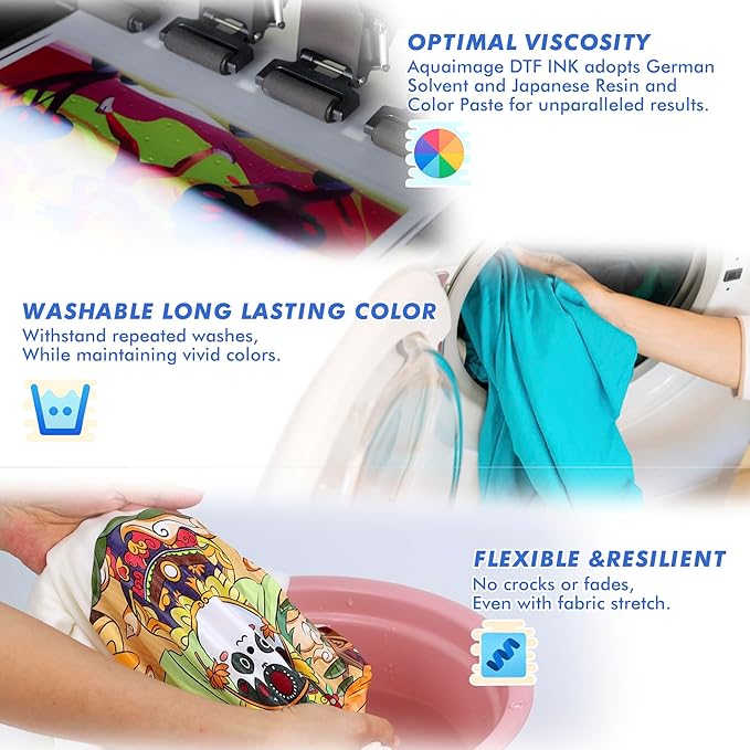 500 ml Premium DTF White Ink, DTF Transfer White Ink for PET Film, Refill Ink for Printheads L1800,ET-8550, XP-15000, XP600, I3200, Heat Transfer Printing Direct to Film(500ml 16.9oz)