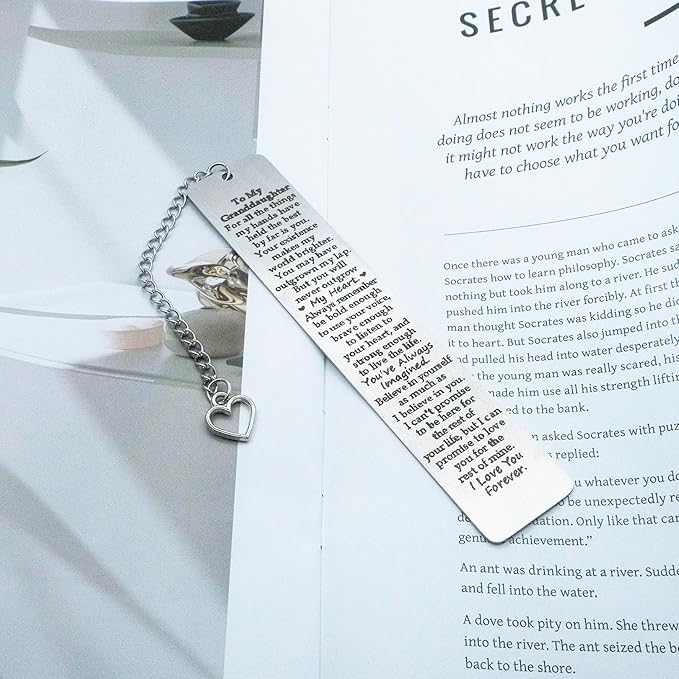 Granddaughter Gifts from Grandma Grandpa, to My Granddaughter Bookmark, 16th 18th 21st Birthday Gift for Granddaughter Birthday Christma 2025 Graduation Gifts for Granddaughter from Nana