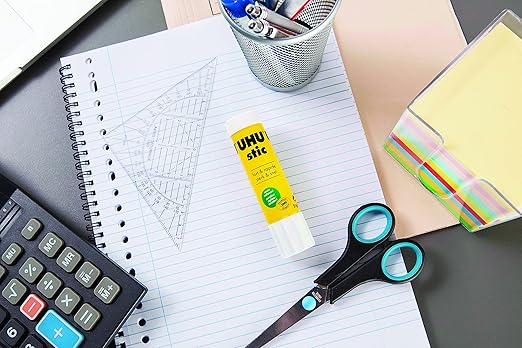 UHU All Purpose Glue Stick 12-Pack - White, Non-Toxic School Supplies, 0.74oz Strong-Bonding Permanent Adhesive, Washable Formula, Screw Cap Prevents Drying, Acid-Free Classroom Glue Sticks