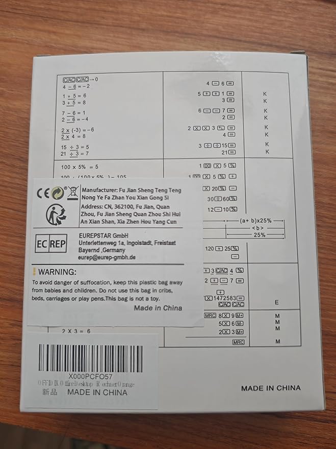 OFFIDIX Office Desktop Calculator, Solar and Battery Dual Power Electronic Calculator Portable 12 Digit Large LCD Display Calculator, Orange