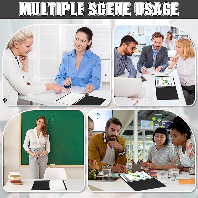 30 Pcs 8.5'' x 11'' Pressboard Report Cover, 3'' Capacity Metal Prong Fastener with Compressor, Letter Size, Presentation Folder to Neatly Bind Report, Proposal Document (Black)