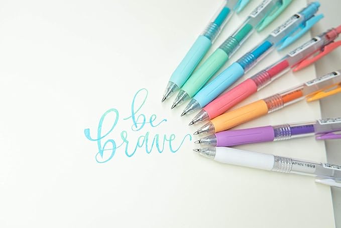 Zebra Pen Sarasa Clip Retractable Gel Pen, 0.5mm Fine Point, Assorted Milk Colors, Ideal for School Supplies and Teacher Supplies, 8-Pack (48908)