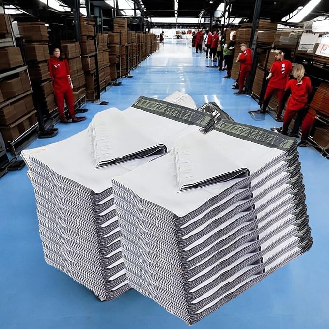 iMBAPrice 1000 - 7.5x10.5 Premium Matte Finish White Poly Mailers Envelopes Bags (iMBA-2PM-1000)