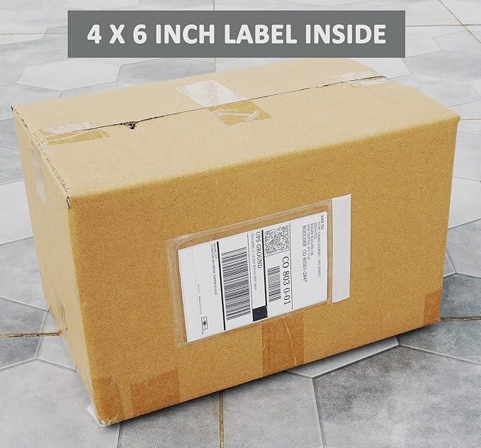 1000 Pcs Premium 4.7''x7.5'' Packing List Envelope, Tailored Size for 4x6'' Shipping Labels, Adhesive Shipping Label Pouch/Sleeve