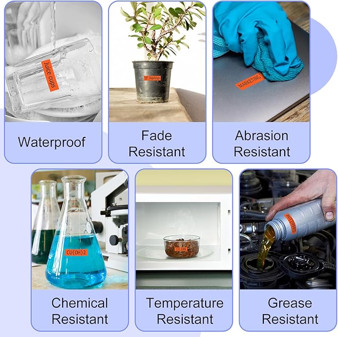 2 Pack Compatible for Ptouch TZe-B21 TZ-B21 TZe TZ Label Tape 9mm 0.35'' Laminated Black on Fluo Orange Label Maker Tape for PT-9700PC PT-1880 PT-1230PC PT-1280 PT-1800 PT-1830
