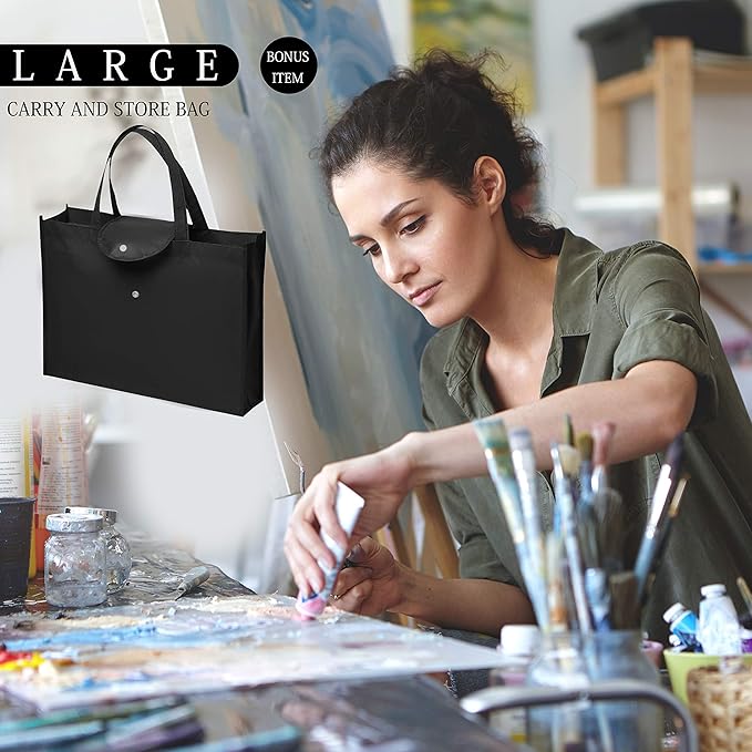 Large Deluxe Artist Painting Set, 141-Piece Professional Art Paint Supplies Kit w/Aluminum Field & Wood Table Easel for Adults, Acrylic, Oil, Watercolor Paints, Brushes, Canvases, Sketch Pads & More