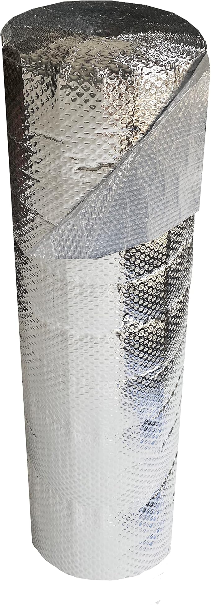 USA Reflective Insulation Bubble Roll, 48" Width x 125' Length, Bubble Pack, Colder Climates, One-Sided Thermal Bubble Roll, Radiant Barrier Bubble Wrap