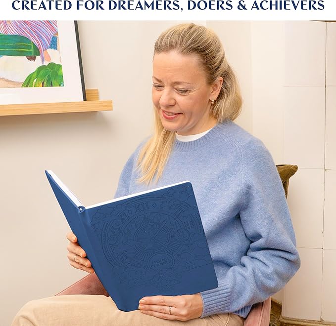 Legend Hourly Schedule Planner PRO Dated Jan 2026-Jan 2027 – Deluxe Weekly & Daily Organizer with Time Slots. Appointment Book Journal for Work & Time Management, A4 Hardcover, Mystic Blue