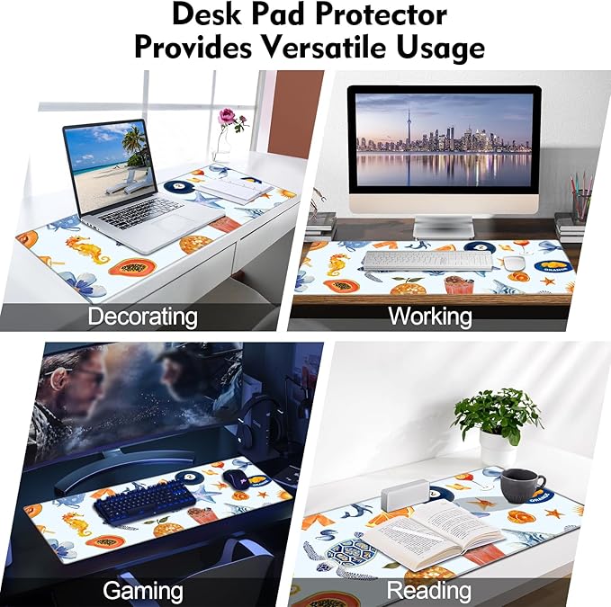 Galdas Gaming Mouse Pad XXL XL Large Long Extended Big Mousepad Non-Slip Rubber Keyboard Mouse Pad with Stitched Edges for Laptop Home Office (31.5x11.8x0.08 Inch) -Shell 2025