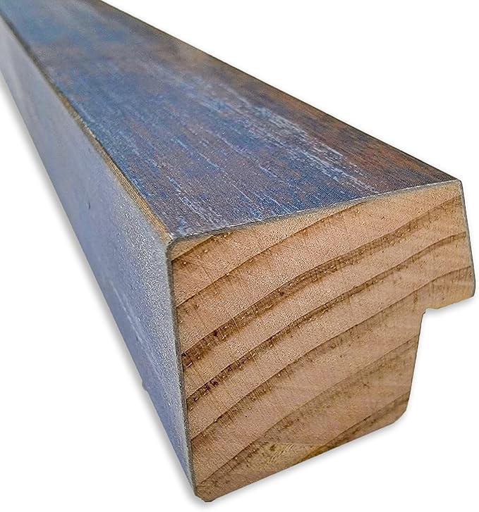 Amanti Art Natural Cork Board for Wall, 18x26 Vision Board with Blue Wood Frame, Medium Corkboard Office Decor for Home Organization, Modern Contemporary Corkboard Pinboard to display items for home