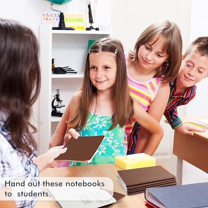 feela 16 Pack Soft Cover Journal Bulk, Lined Notebooks College Ruled for Work for Women Girl Writing, Blank Travel Journal Note Taking Notebook School Business Supplies, 8.2” x 5.5”, A5, Brown