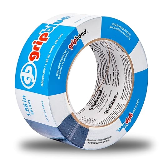 Blue Painters Tape 2 Inch Wide, 1 Roll Masking Tape - Perfect for Precise Lines on Walls & Trim, Multi-Surface, Residue-Free, Easy Removal - Ideal for Indoor & Outdoor Use, 1.88in x 60yds