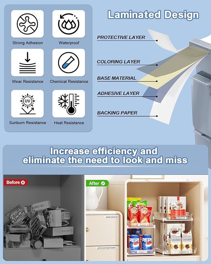 TITBIT 12mm Label Maker Tape Refill Compatible with Brother P Touch Label Tape TZe TZ Tape 0.47 Laminated 1/2" Black on White TZe-231 TZE231 for PTD210 PTD220 PTH110 PTE110 PTD410 PTP710BT, 2-Pack