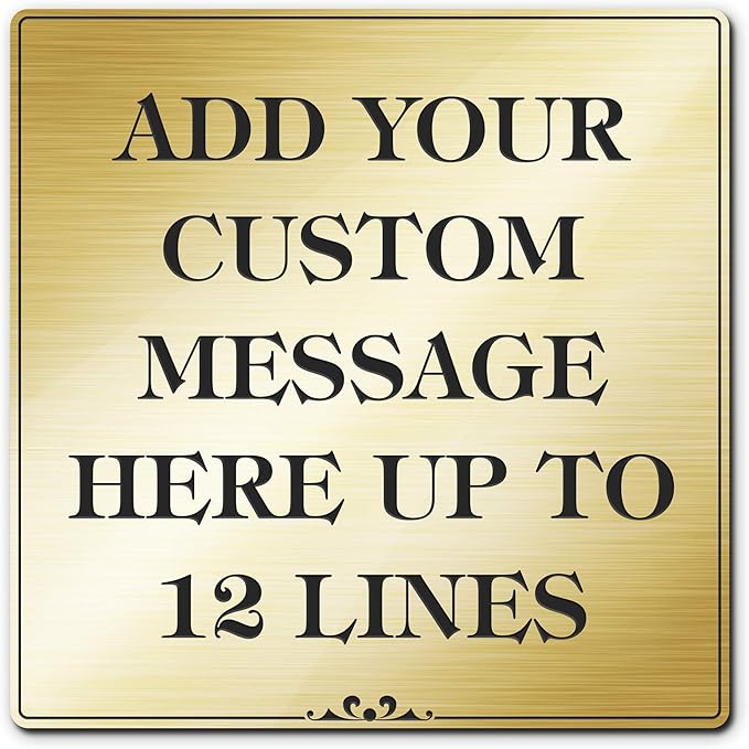 Custom Sign, Office Sign, Business/Office Name Plates for Doors/Wall, Indoor/Outdoor, 10x10 Inch, 18 Colors, (Prestige) Made in USA by My Sign Center