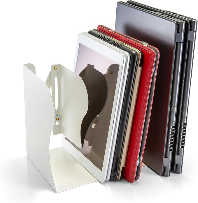 Officemate Adjustable Bookends, Expandable: 4"-18", White (93192)