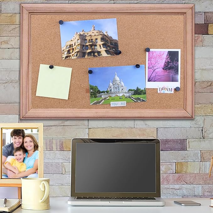 Push Pins 400-count Flat Black Thumb Tacks Steel Point and Plastic Head for Corkboard and Wooden Photo Wall