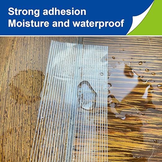 8-Pack Filament Strapping Tape 6.3mil x 1inch x 27yds Commodity Grade Heavy Duty Transparent Reinforced Fiberglass Tape, Thickened and Super Sticky