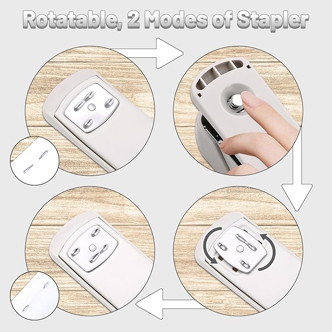SYMDROMIA 13-in-1 Office Desk Organizer Set with Stapler and Tape Dispenser, Pen Holder, Scissors, Ruler, Hole Punch, 2 Pens & More Desktop Accessories for Back to School Supplies (Silver)