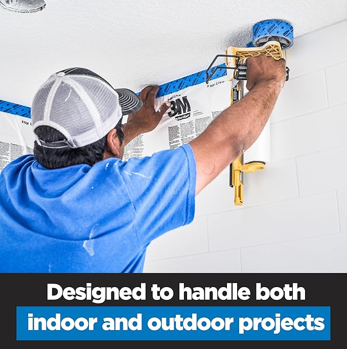 ScotchBlue PROSharp Painter's Tape 1.5 Inch Wide (1.41 in x 60 yd) 3 Rolls Blue Tape Protects Surfaces and Removes Easily, Edge-Lock Tape for Indoor and Outdoor Use (2093+-36AC3)